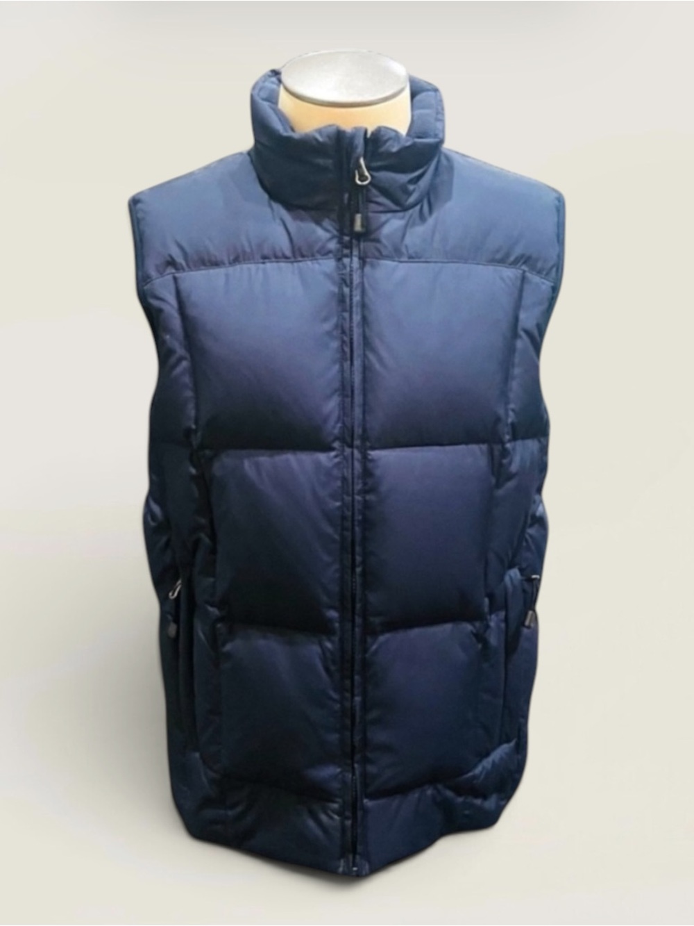 EDDIE BAUER MENS NAVY BLUE GOOSE DOWN VEST SIZE SMALL